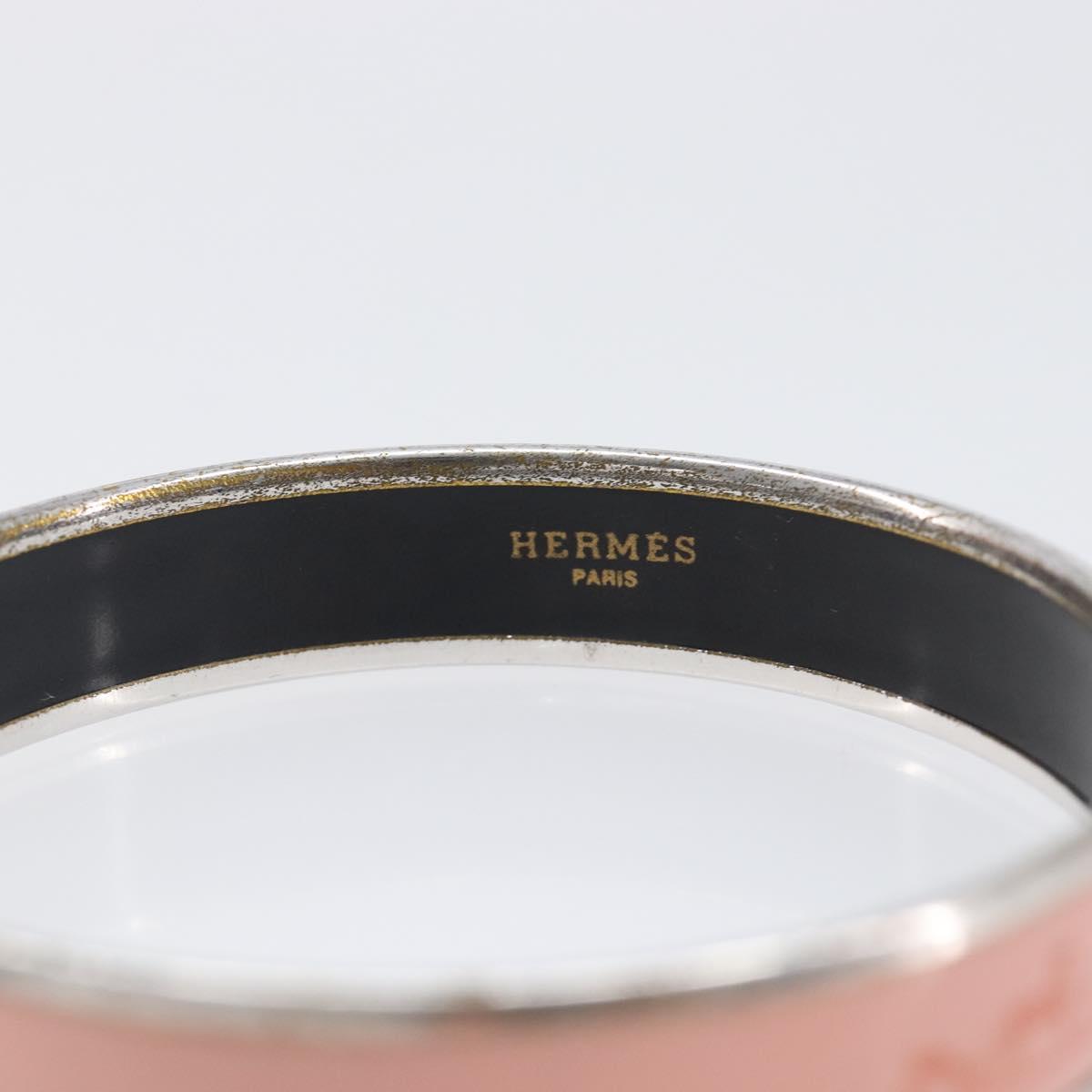 HERMES Bangle Metal Pink Auth bs36918