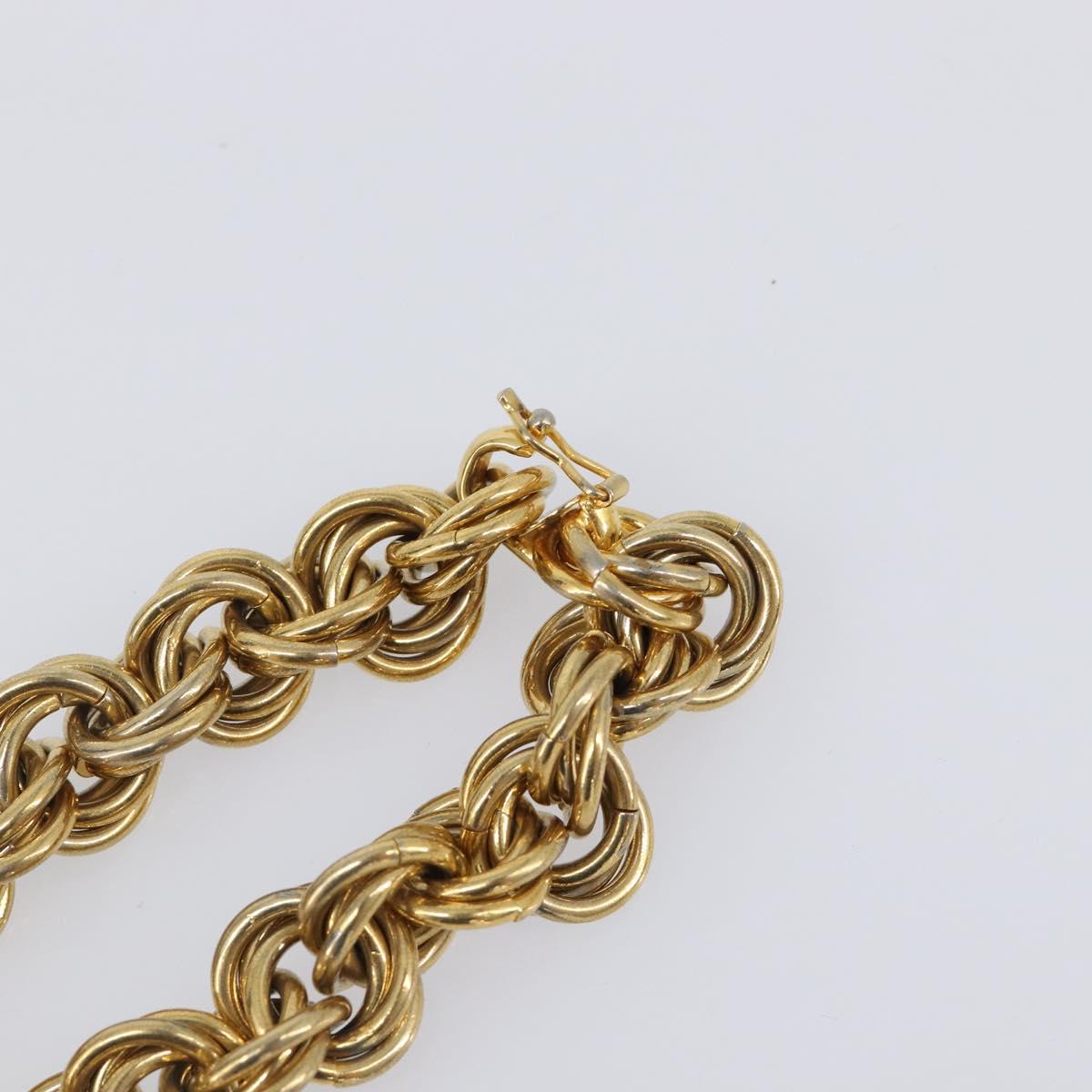 CELINE Necklace Metal Gold Auth bs36921