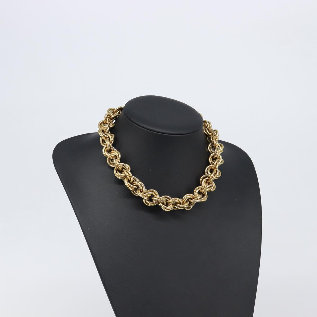 CELINE Necklace Metal Gold Auth bs36921