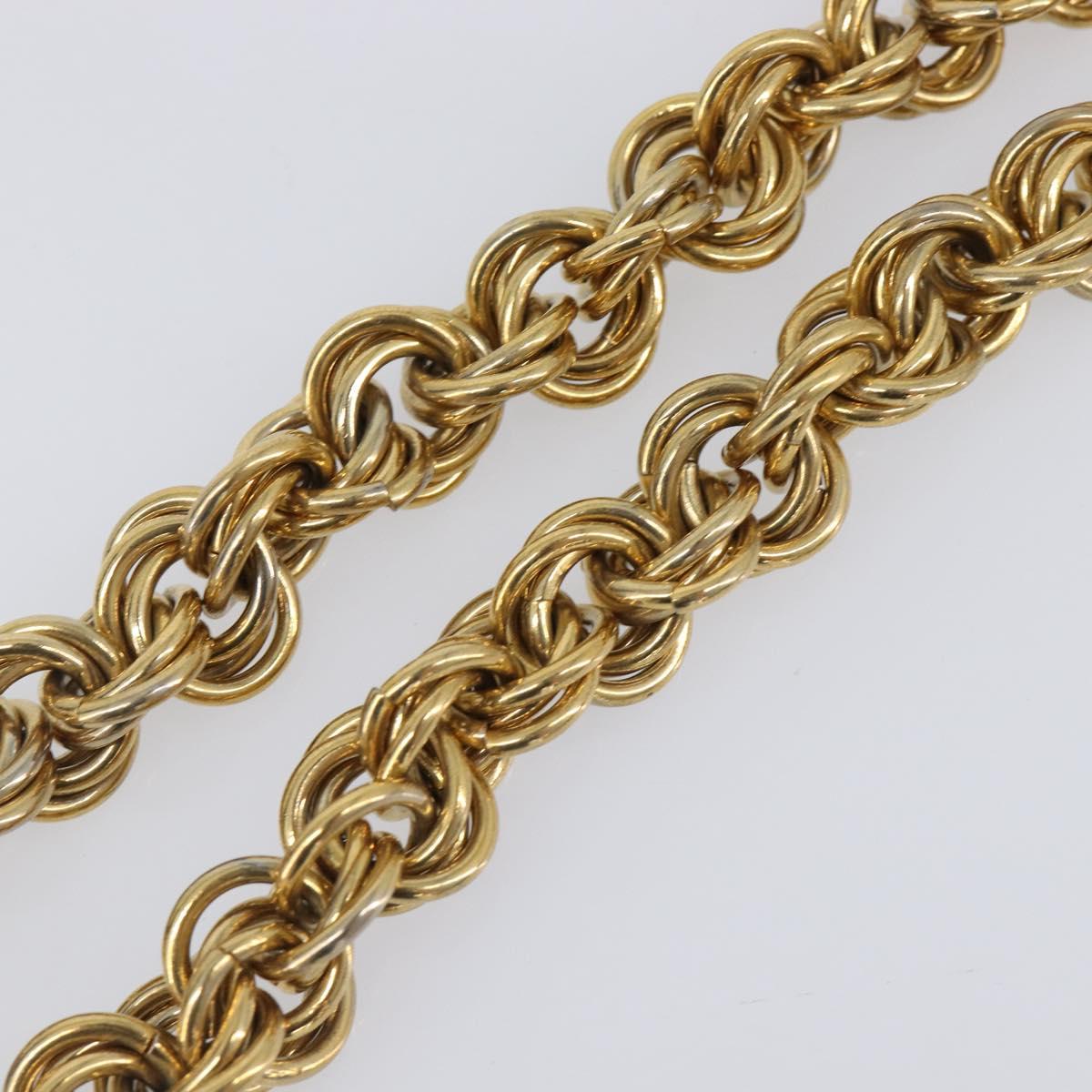 CELINE Necklace Metal Gold Auth bs36921