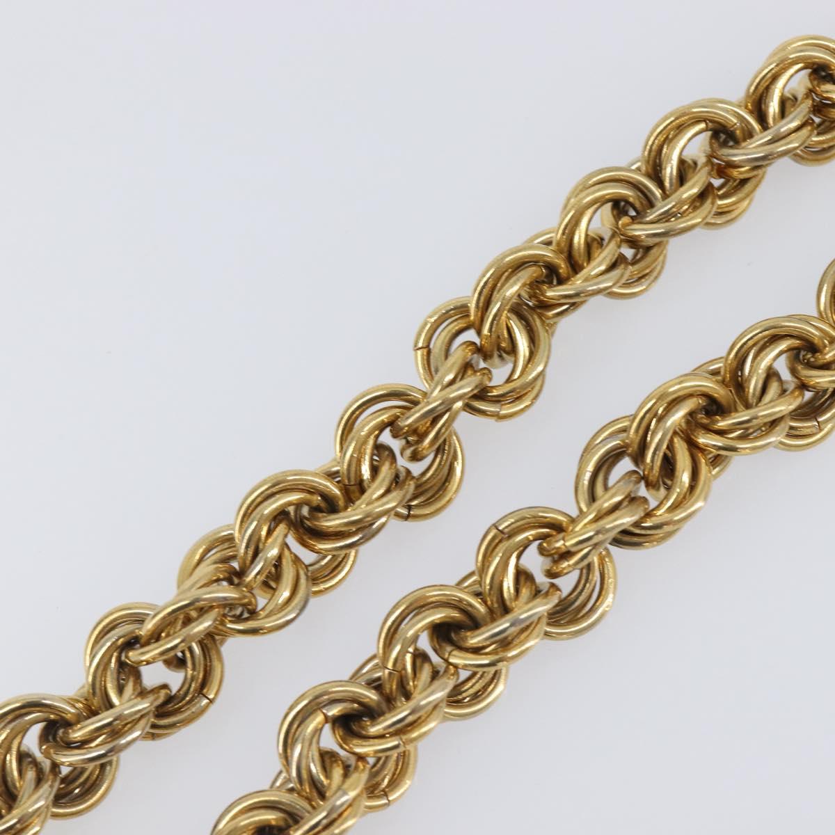 CELINE Necklace Metal Gold Auth bs36921