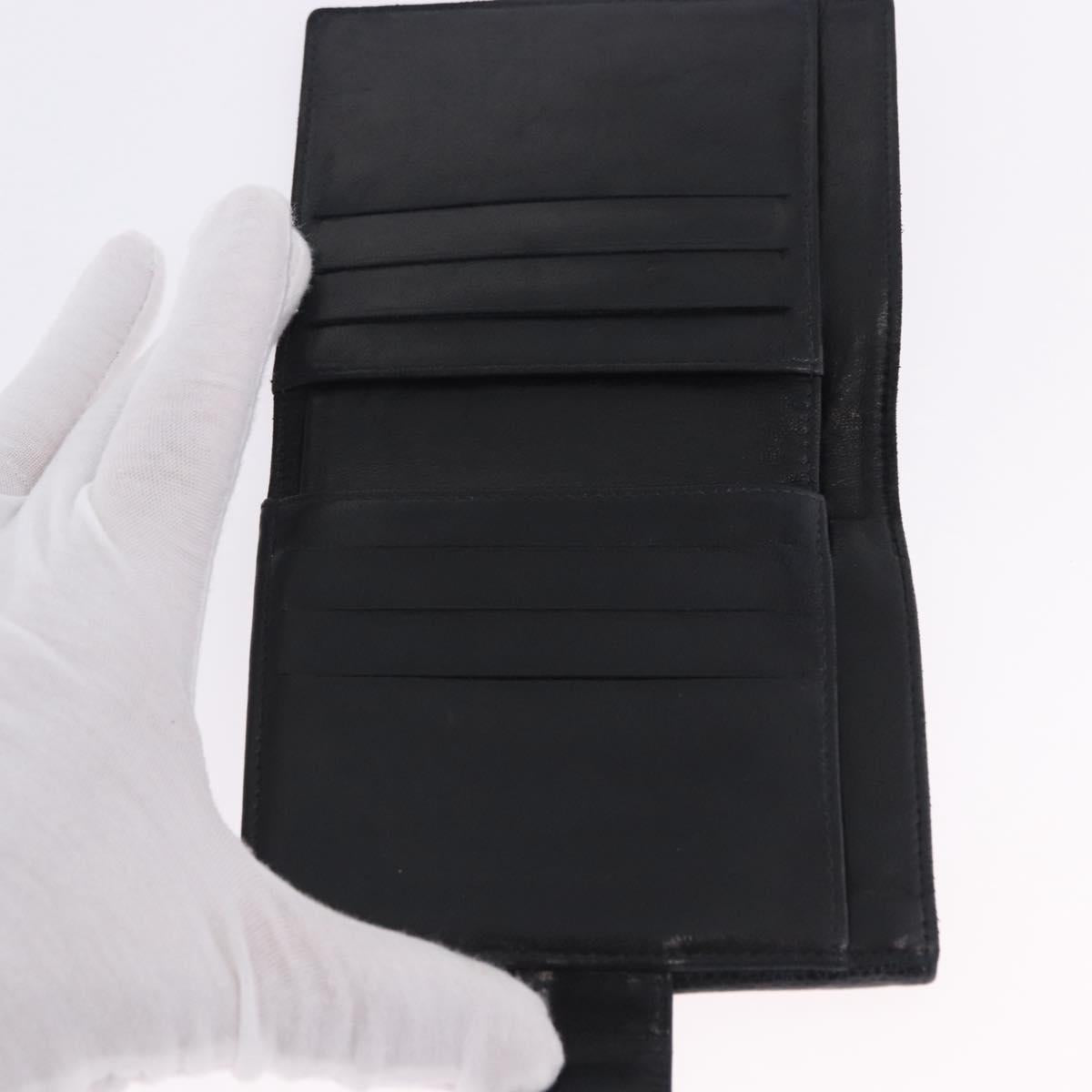 CHANEL Wallet Leather 3 Set Black CC Auth bs36923