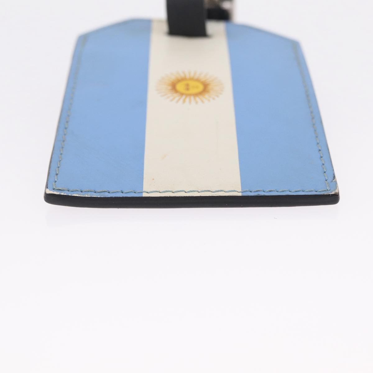 LOUIS VUITTON Porto Address Charm Leather 2 Set Red Blue LV Auth bs36927