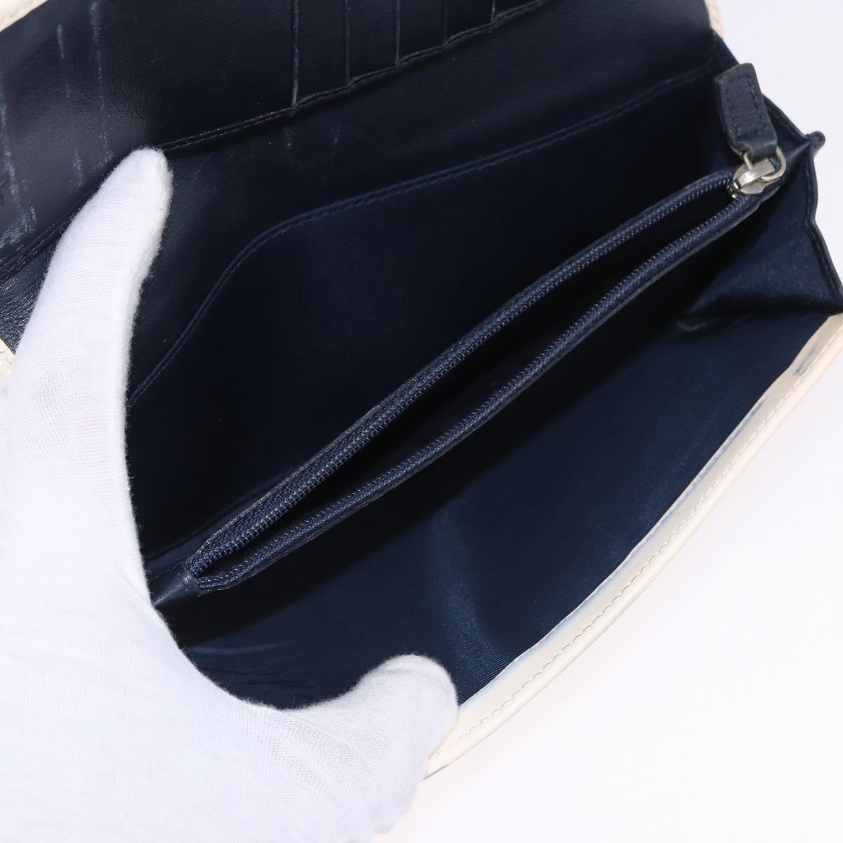 Christian Dior Trotter Canvas Wallet PVC 2 Set Navy Brown Auth bs36928
