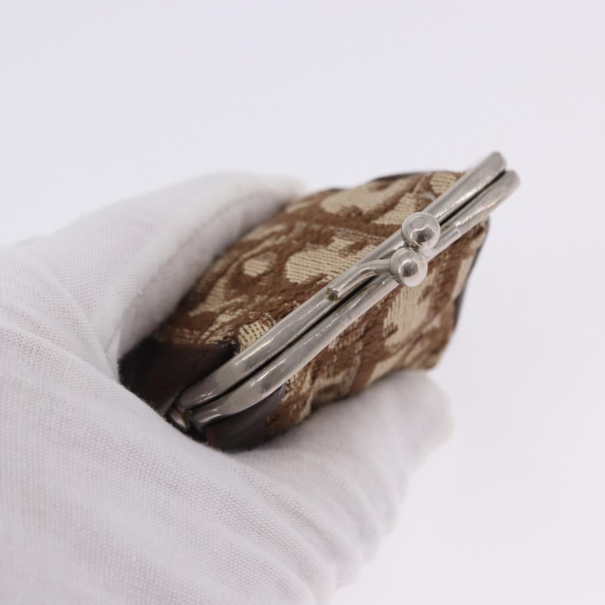 Christian Dior Trotter Canvas Wallet PVC 2 Set Navy Brown Auth bs36928