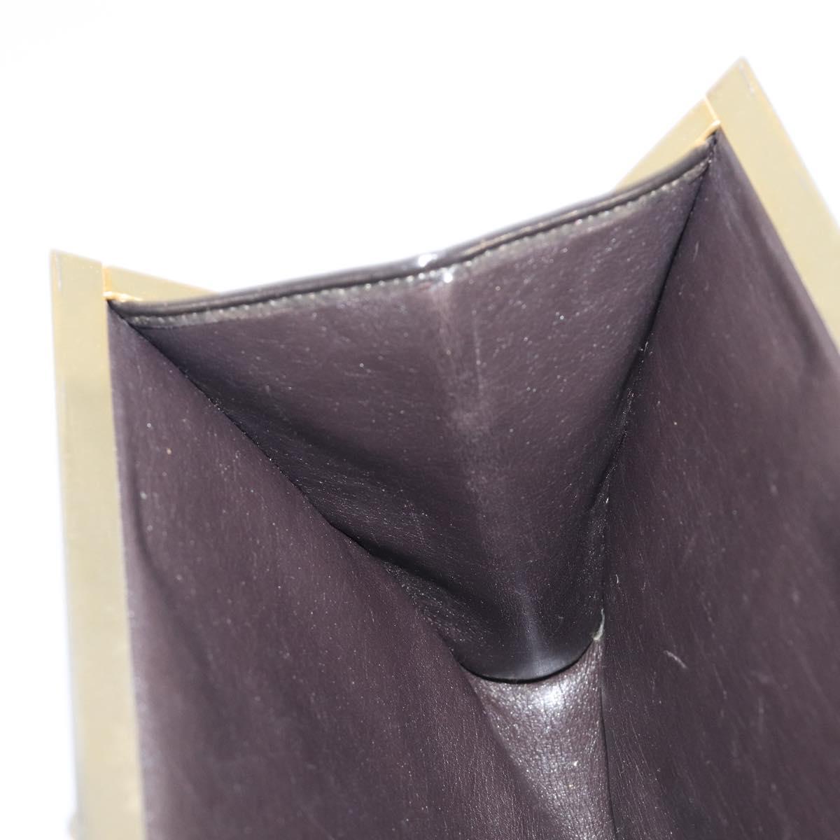 Christian Dior Trotter Canvas Clutch Bag Brown Gold Auth bs36935