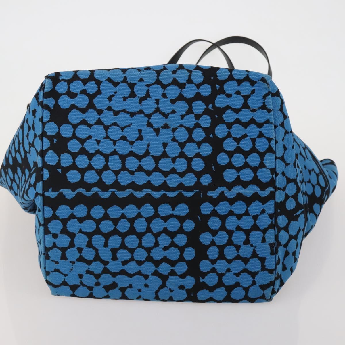 BOTTEGA VENETA Hand Bag Canvas 2way Blue Auth bs36936