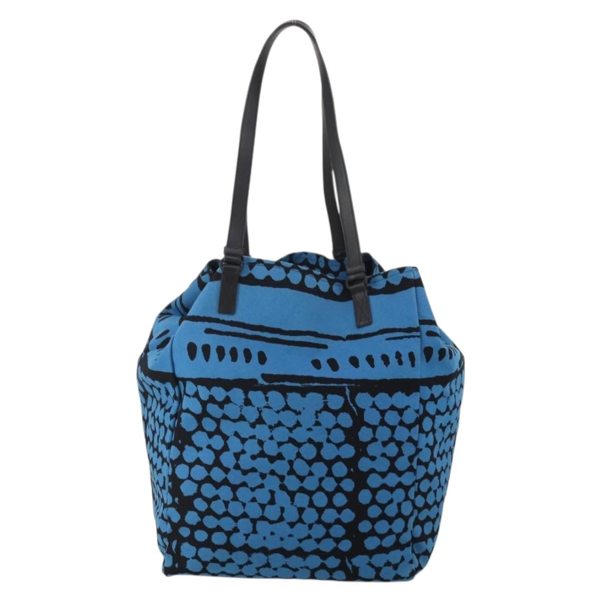 BOTTEGA VENETA Hand Bag Canvas 2way Blue Auth bs36936