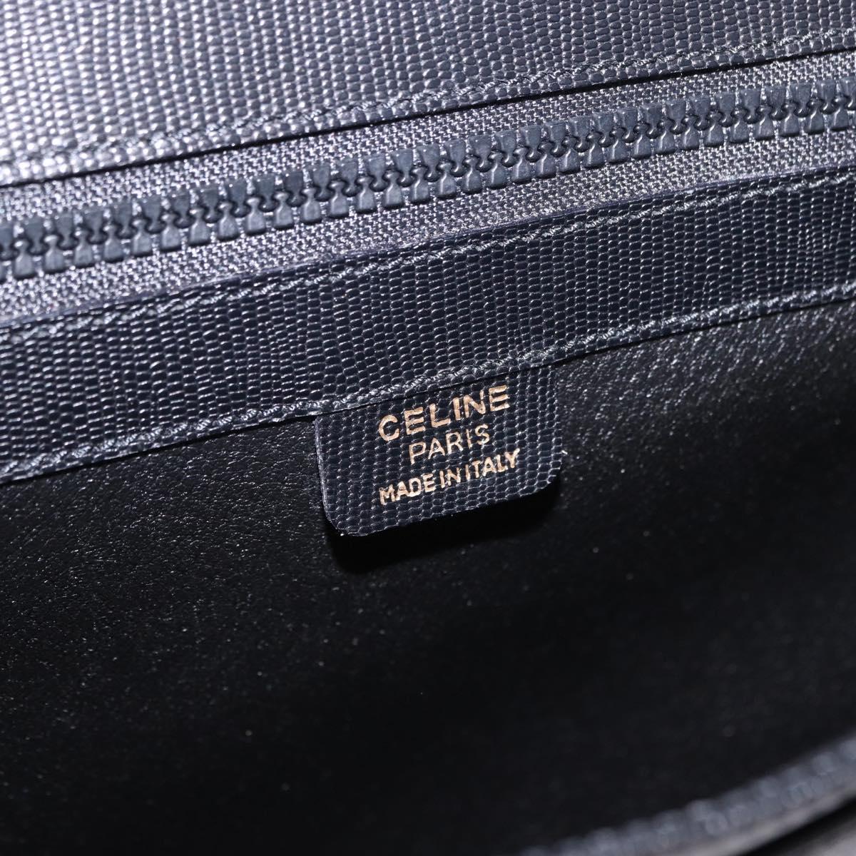 CELINE Business Bag Leather Black Gold Auth bs36942A