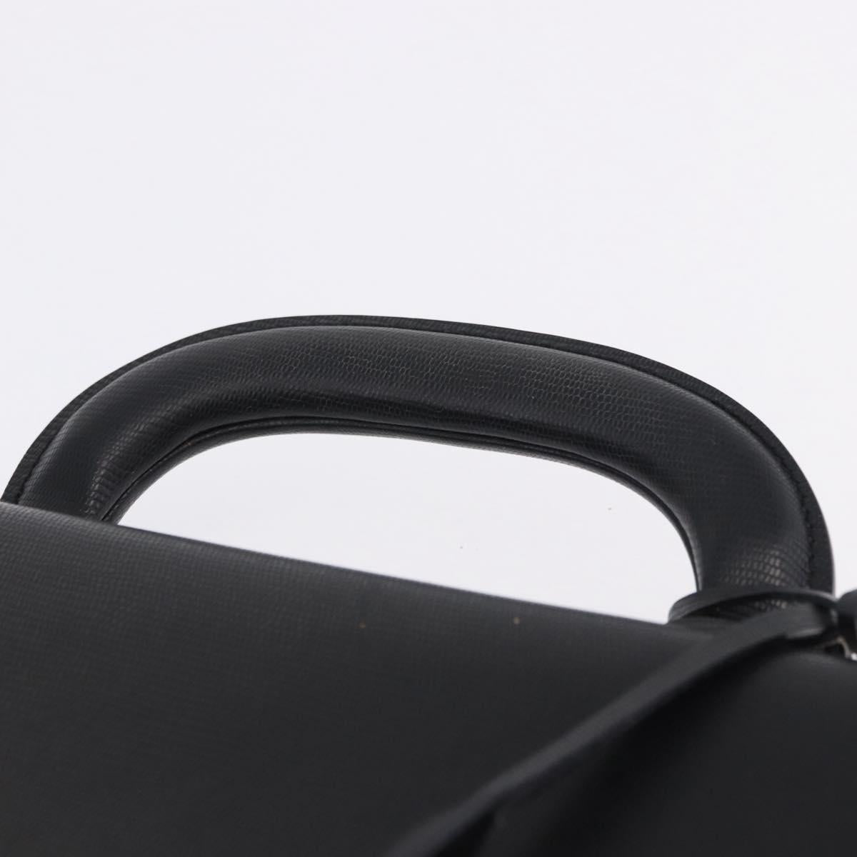 CELINE Business Bag Leather Black Gold Auth bs36942A