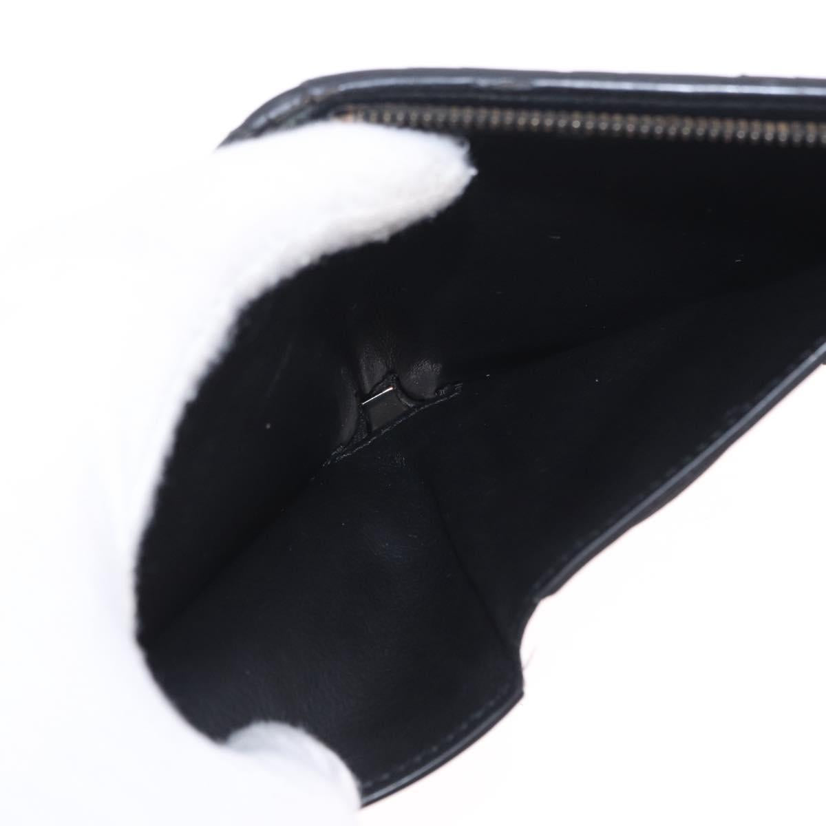 BOTTEGA VENETA INTRECCIATO Bifold Wallet Leather Black Auth bs36945