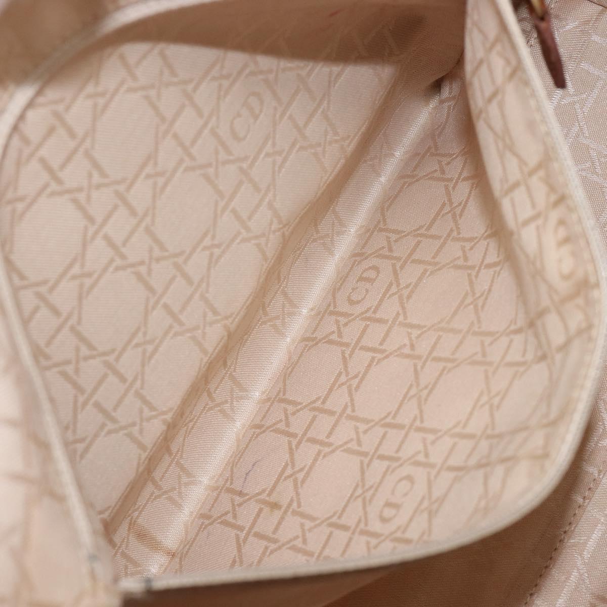 Christian Dior Canage Hand Bag Leather Brown Gold Auth bs36947