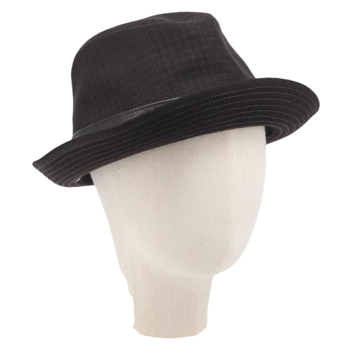 HERMES Bucket Hat Wool Black Auth bs36965