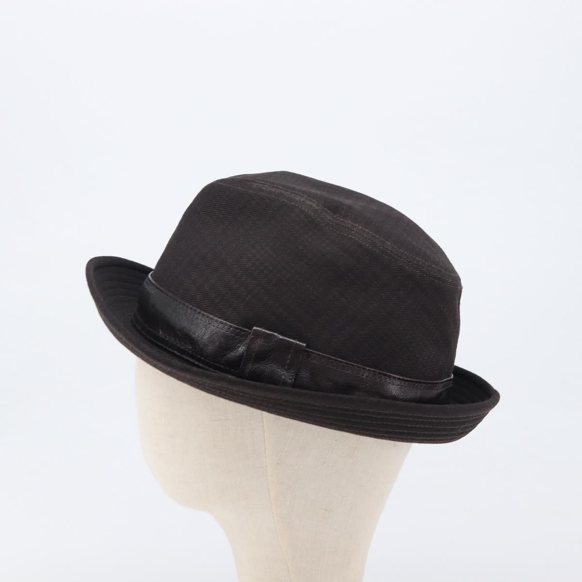 HERMES Bucket Hat Wool Black Auth bs36965