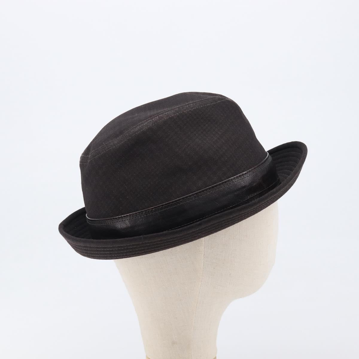 HERMES Bucket Hat Wool Black Auth bs36965