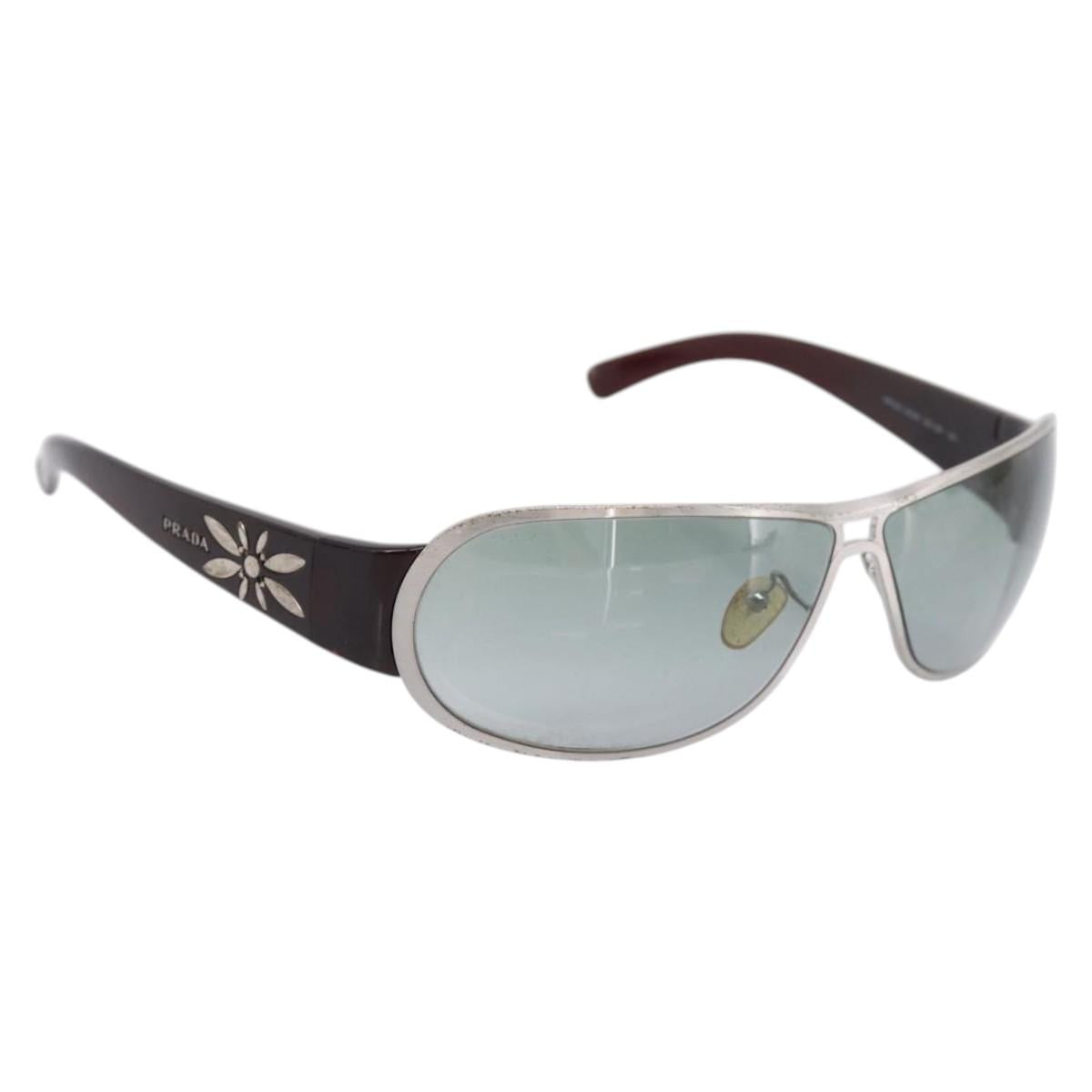 PRADA Sunglasses plastic Red Auth bs36966