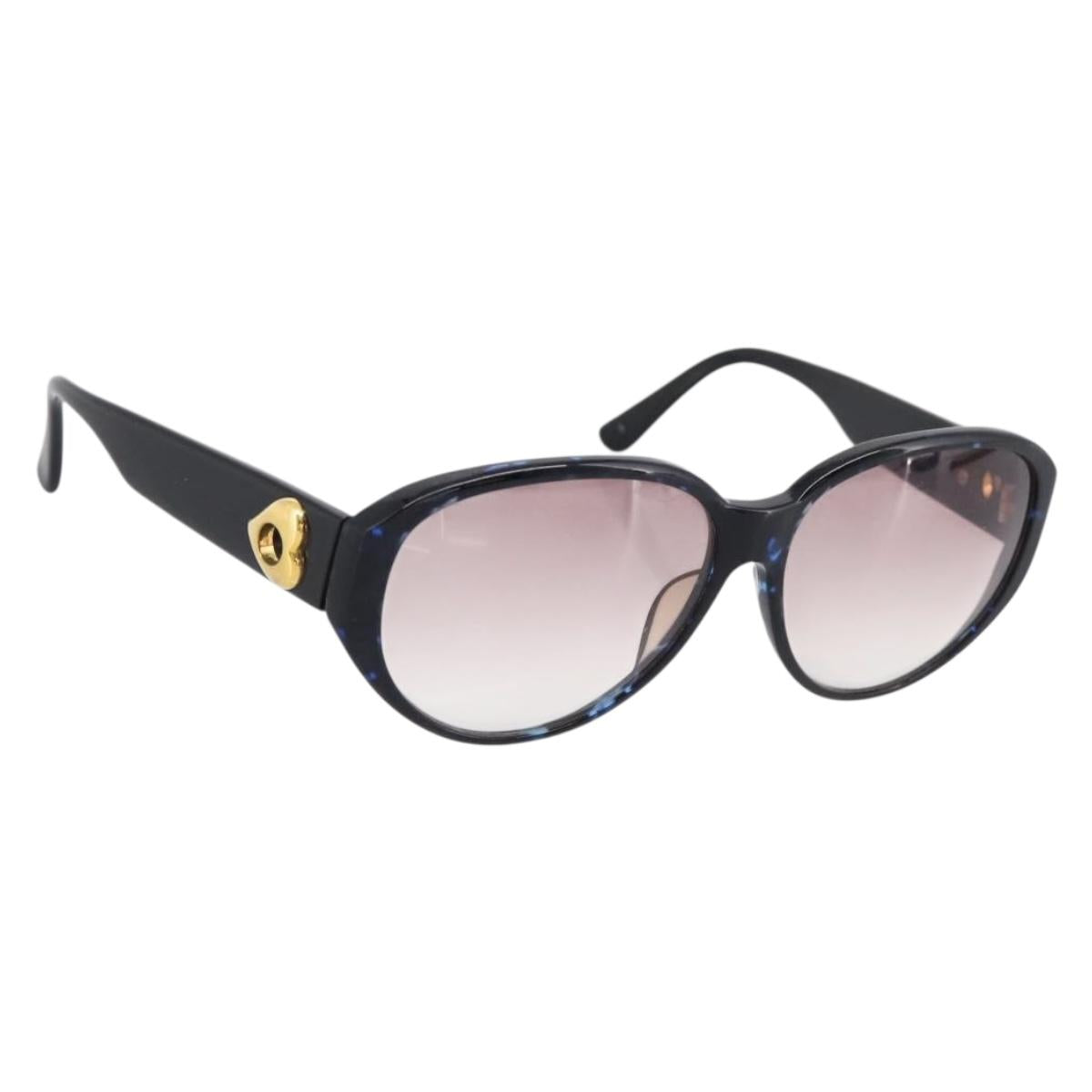 SAINT LAURENT Sunglasses plastic Black Auth bs36968