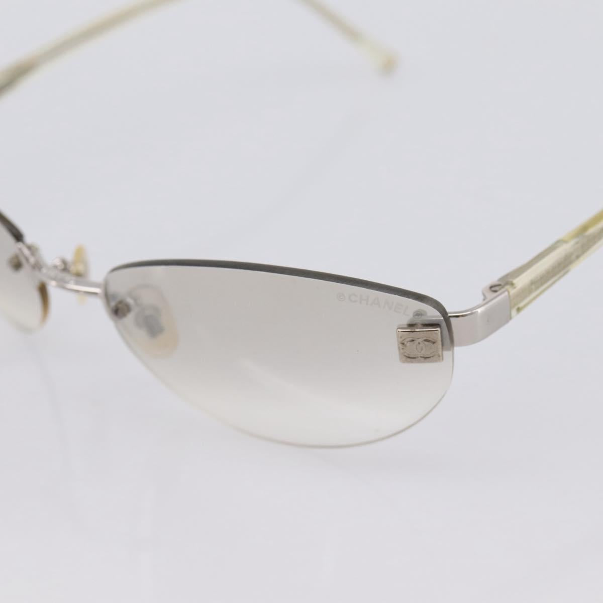 CHANEL Sunglasses plastic Clear CC Auth bs36969