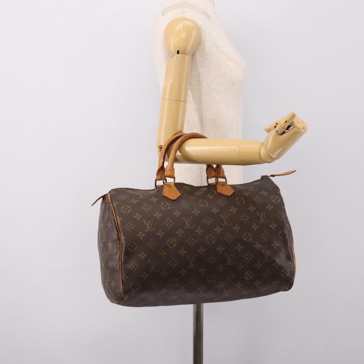 LOUIS VUITTON Monogram Speedy 35 Hand Bag M41524 LV Auth bs36980