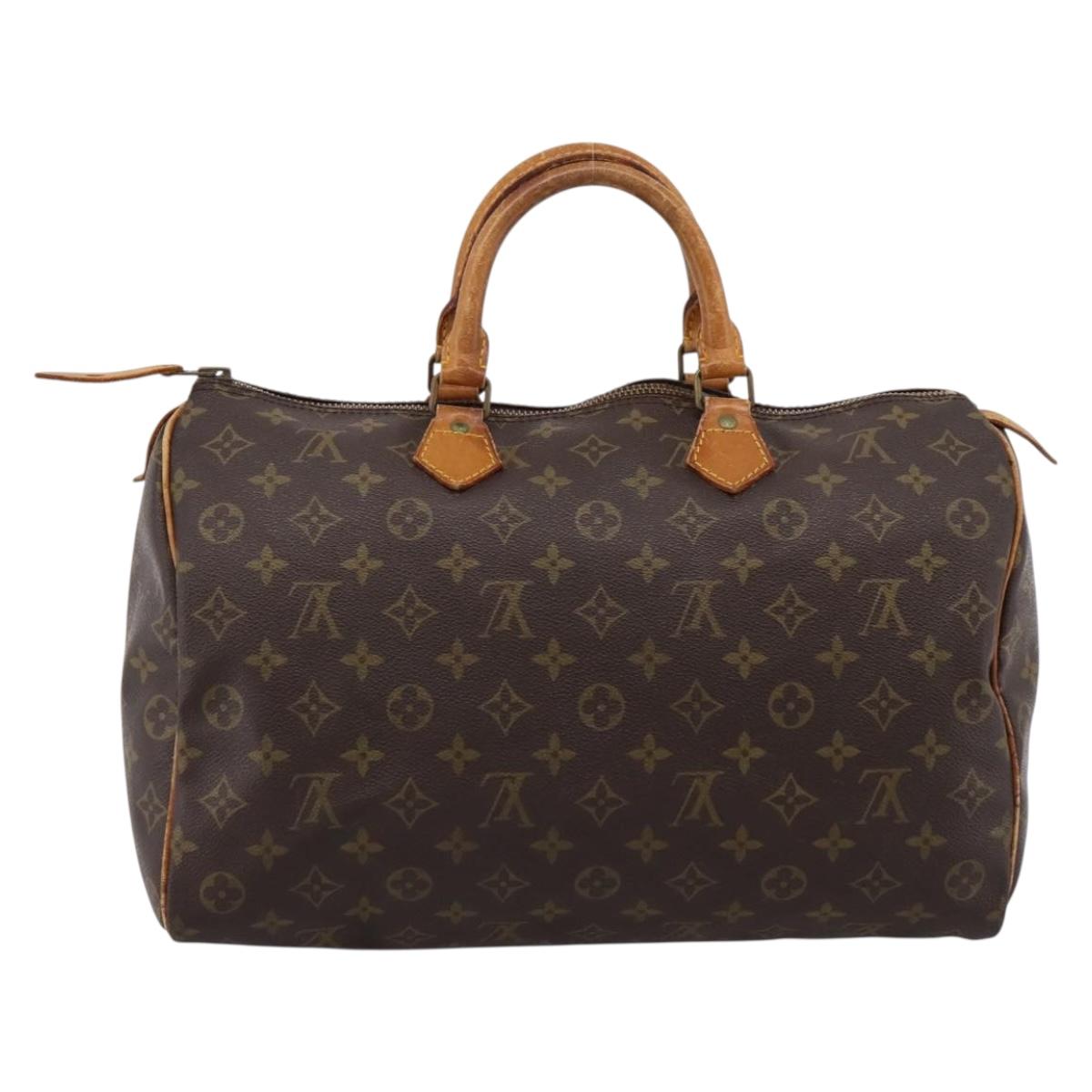 LOUIS VUITTON Monogram Speedy 35 Hand Bag M41524 LV Auth bs36980
