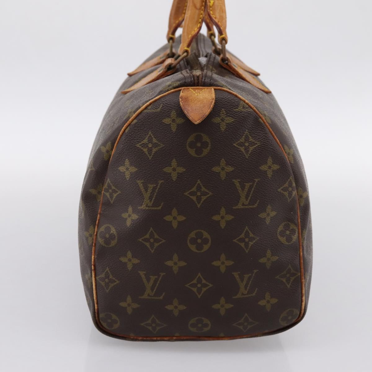LOUIS VUITTON Monogram Speedy 35 Hand Bag M41524 LV Auth bs36980