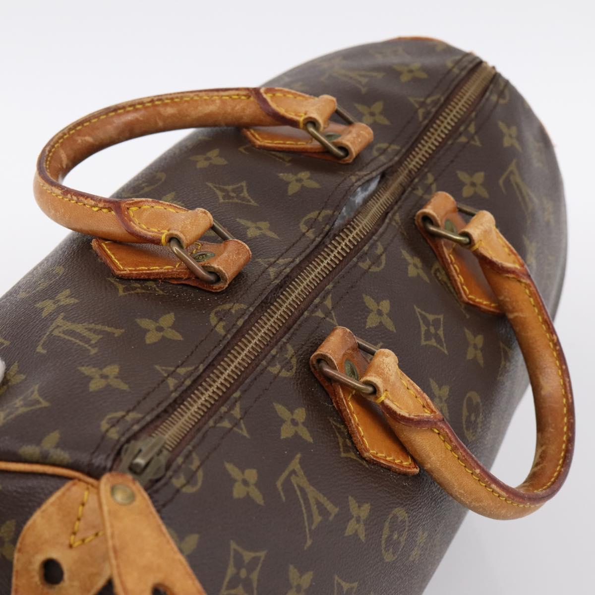 LOUIS VUITTON Monogram Speedy 35 Hand Bag M41524 LV Auth bs36980