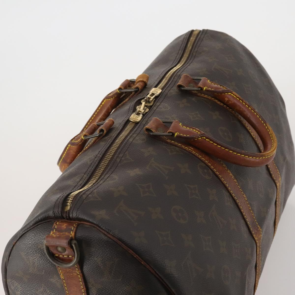 LOUIS VUITTON Monogram Keepall Bandouliere 45 Boston Bag M41418 LV Auth bs36988
