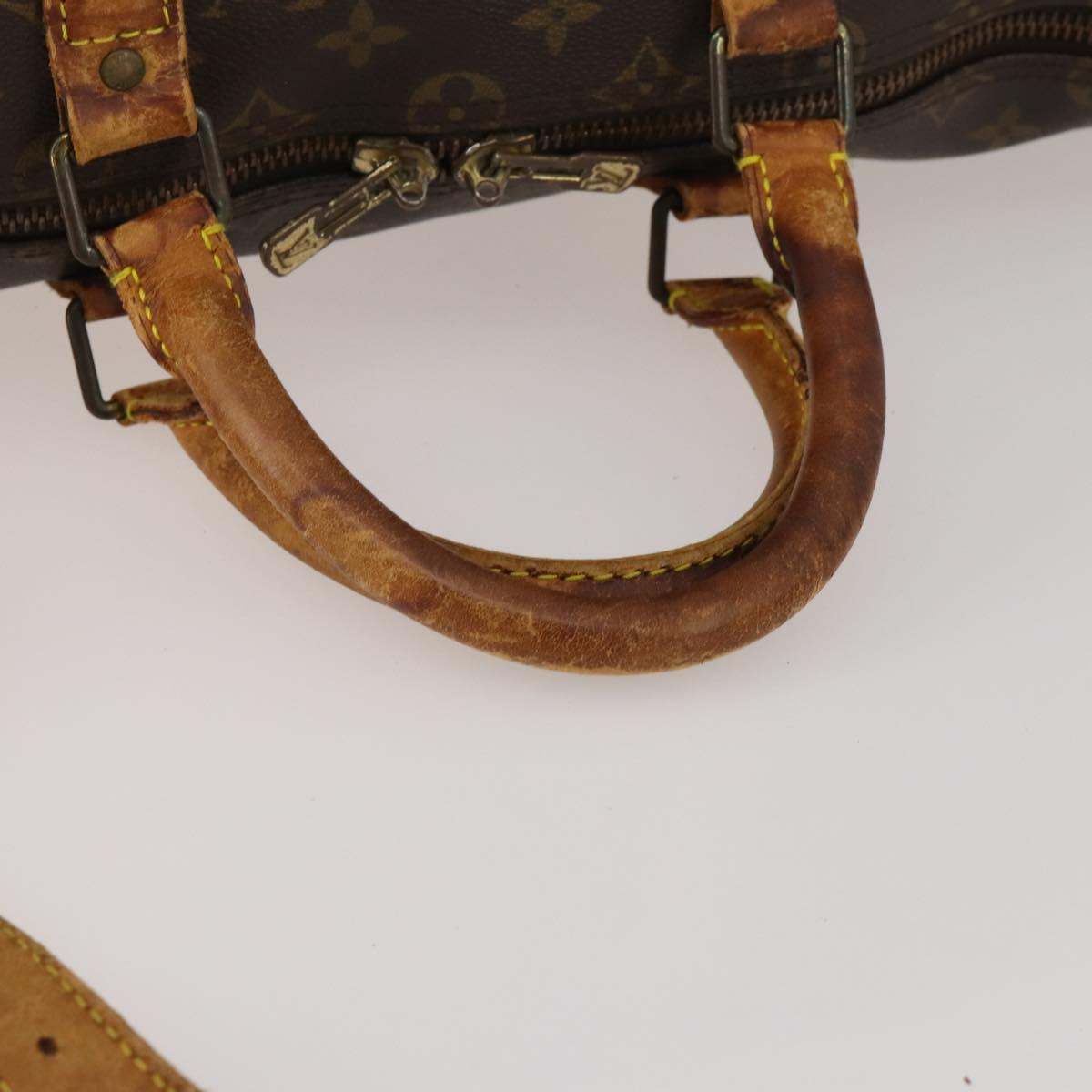 LOUIS VUITTON Monogram Keepall Bandouliere 50 Boston Bag M41416 LV Auth bs36989