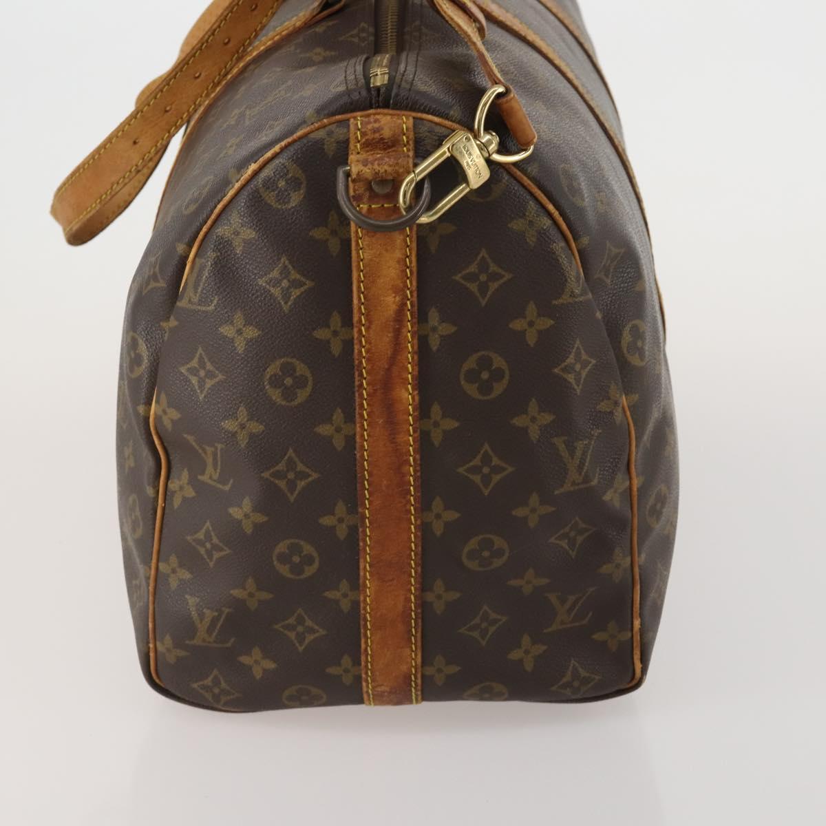 LOUIS VUITTON Monogram Keepall Bandouliere 50 Boston Bag M41416 LV Auth bs36989