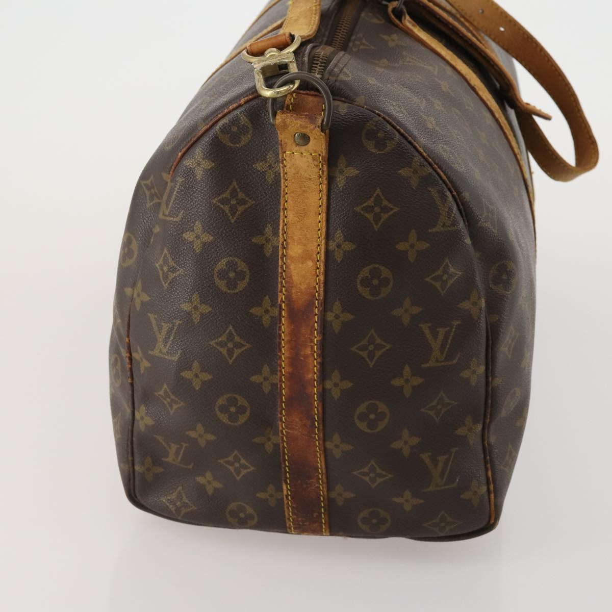LOUIS VUITTON Monogram Keepall Bandouliere 50 Boston Bag M41416 LV Auth bs36989