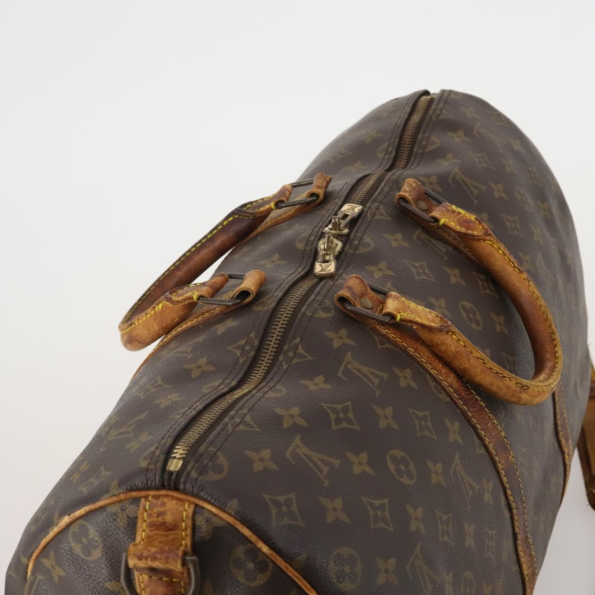 LOUIS VUITTON Monogram Keepall Bandouliere 50 Boston Bag M41416 LV Auth bs36989