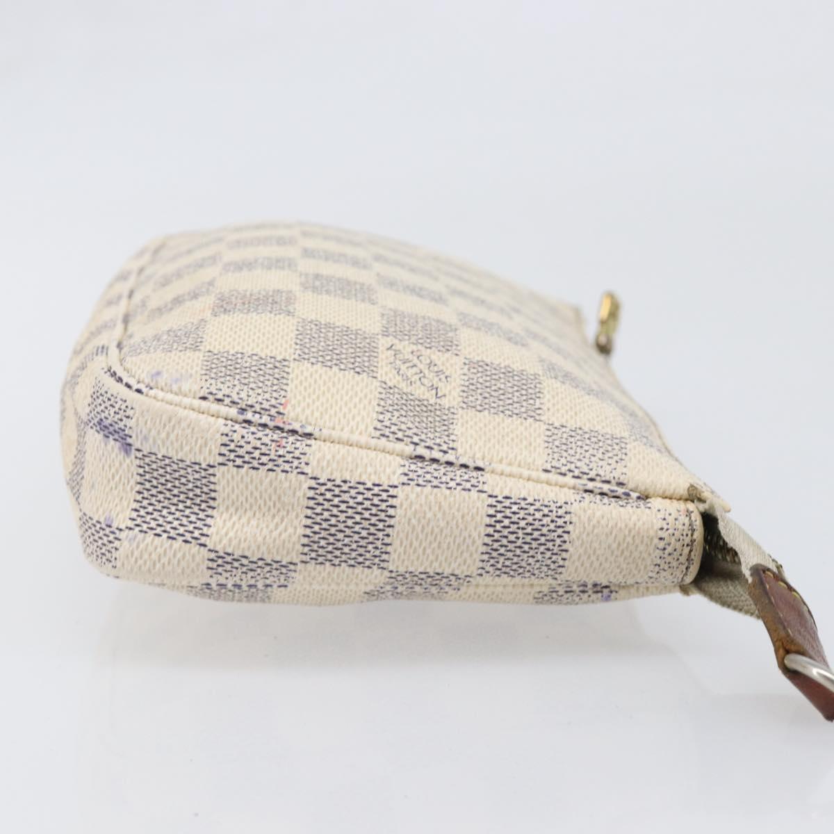 LOUIS VUITTON Damier Azur Pochette Accessoires Pouch N51986 LV Auth bs36995