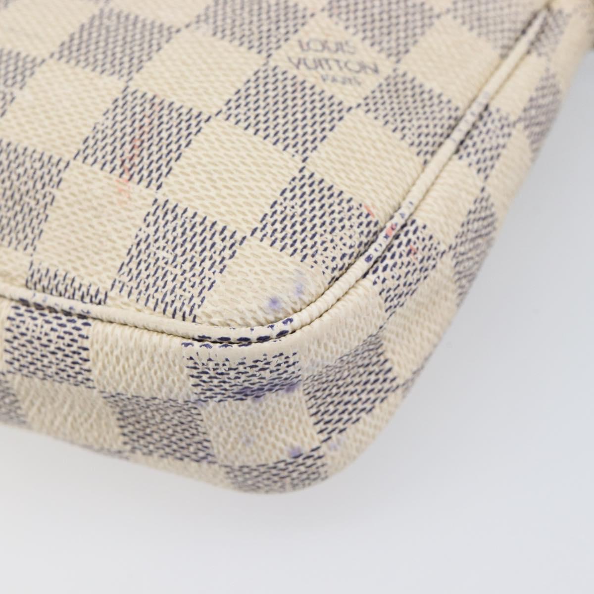 LOUIS VUITTON Damier Azur Pochette Accessoires Pouch N51986 LV Auth bs36995
