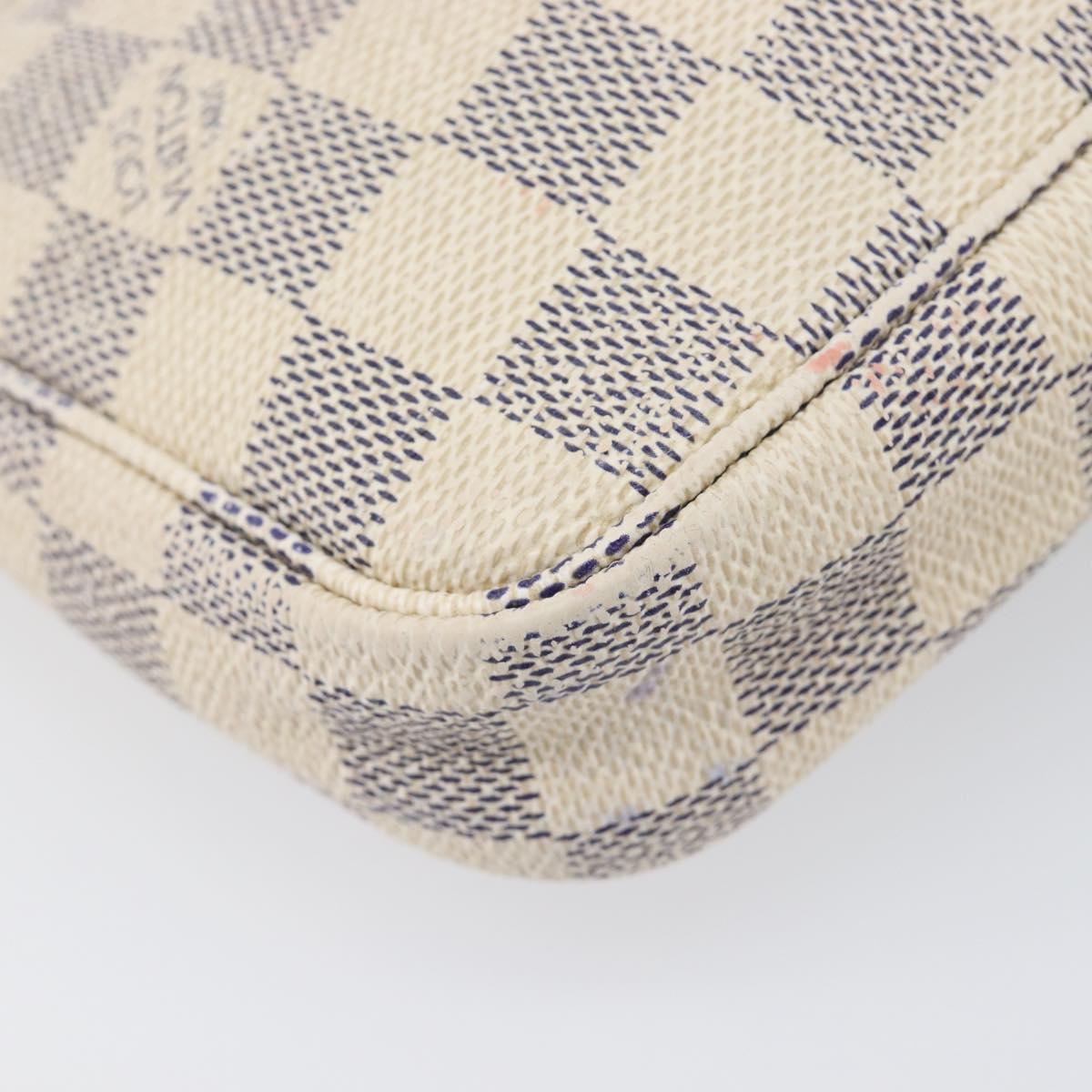 LOUIS VUITTON Damier Azur Pochette Accessoires Pouch N51986 LV Auth bs36995