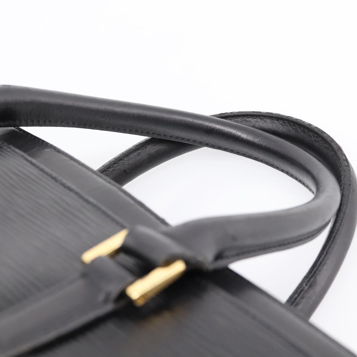 VALENTINO Hand Bag Leather Black Gold Auth bs36997