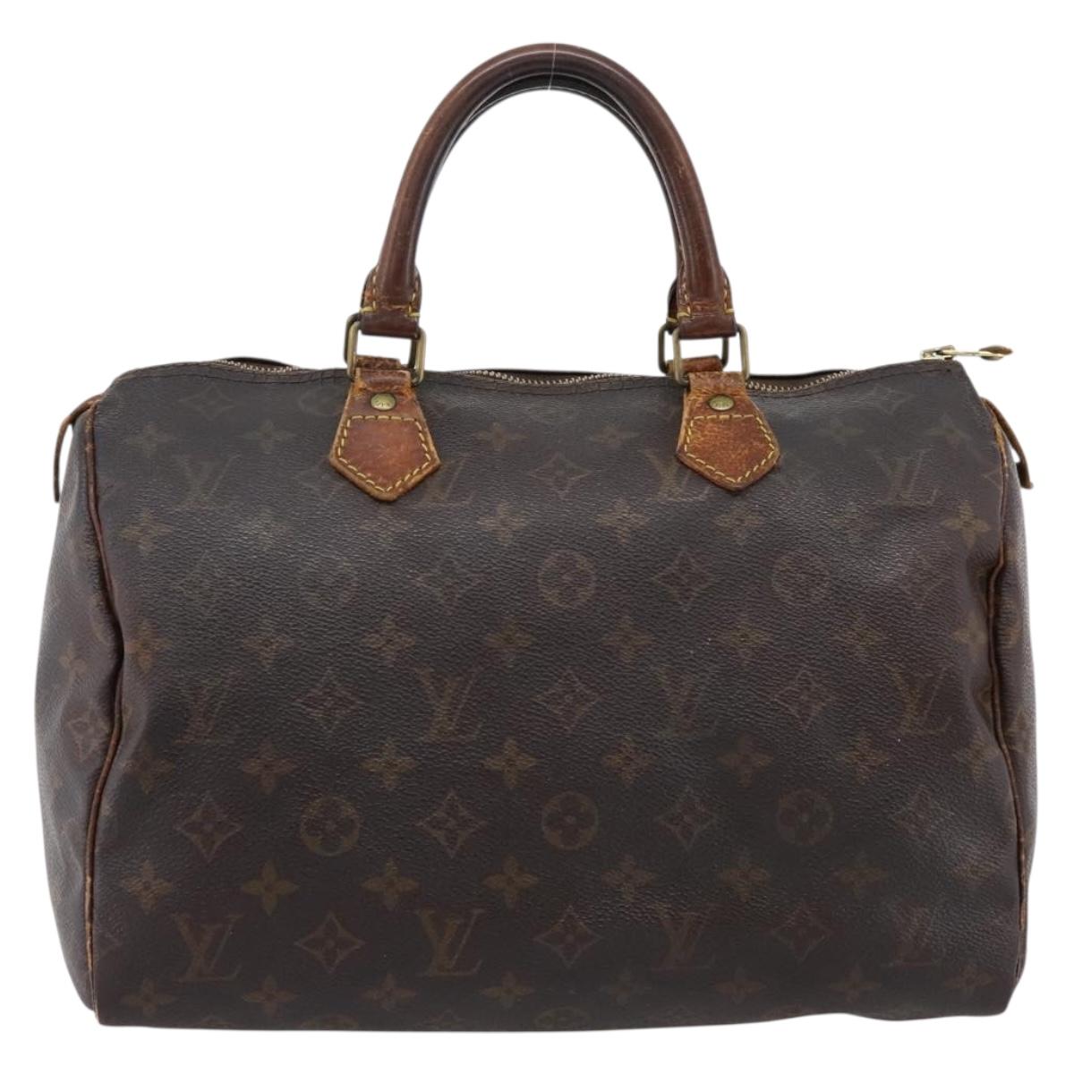 LOUIS VUITTON Monogram Speedy 30 Hand Bag M41526 LV Auth bs36999