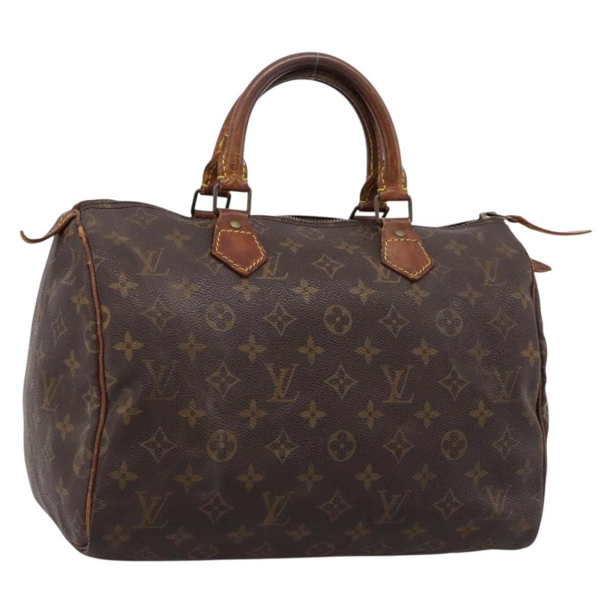 LOUIS VUITTON Monogram Speedy 30 Hand Bag M41526 LV Auth bs37000