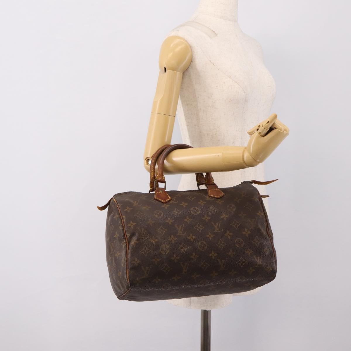 LOUIS VUITTON Monogram Speedy 30 Hand Bag M41526 LV Auth bs37000