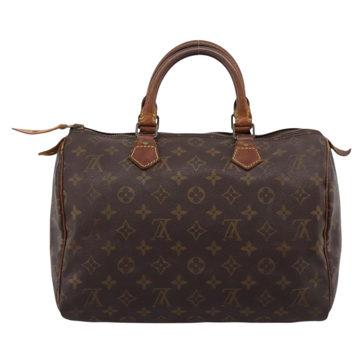 LOUIS VUITTON Monogram Speedy 30 Hand Bag M41526 LV Auth bs37000