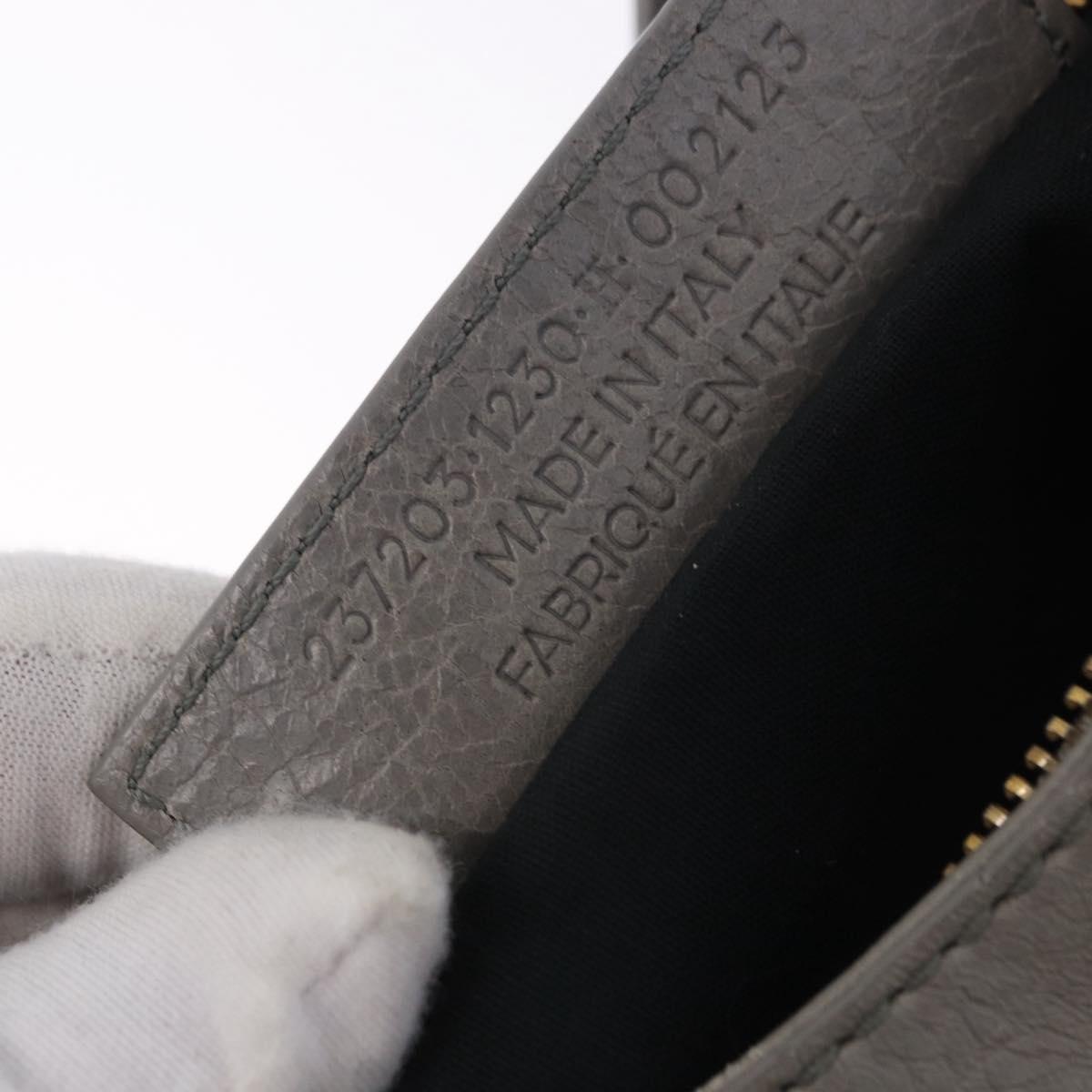 BALENCIAGA Giant Hip Shoulder Bag Leather Gray Gold 237203 Auth bs37003A