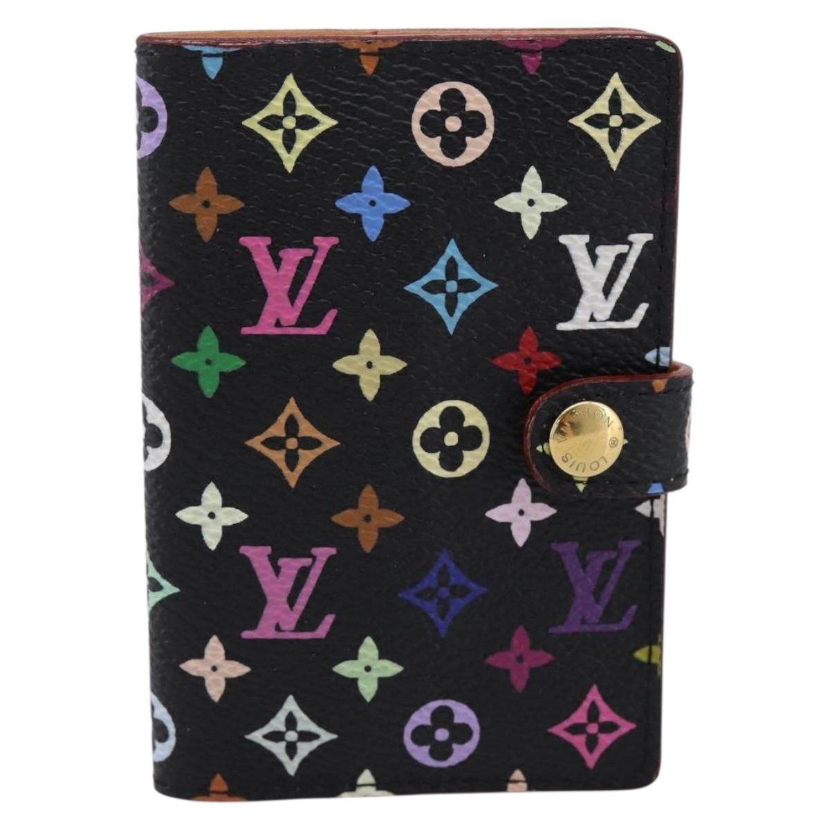 LOUIS VUITTON Multicolor Agenda mini Day Planner Cover Black M95652 Auth bs37004M