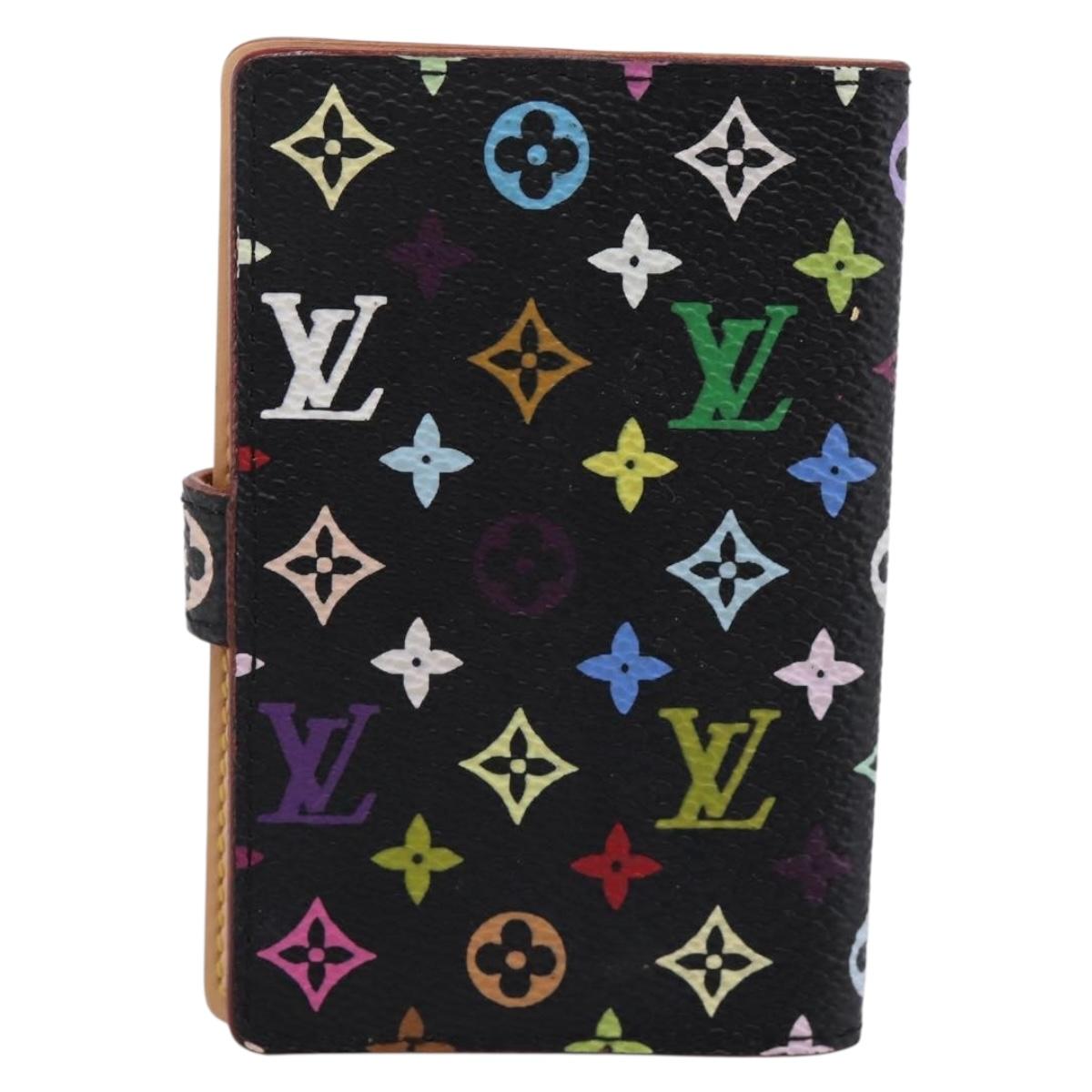 LOUIS VUITTON Multicolor Agenda mini Day Planner Cover Black M95652 Auth bs37004M