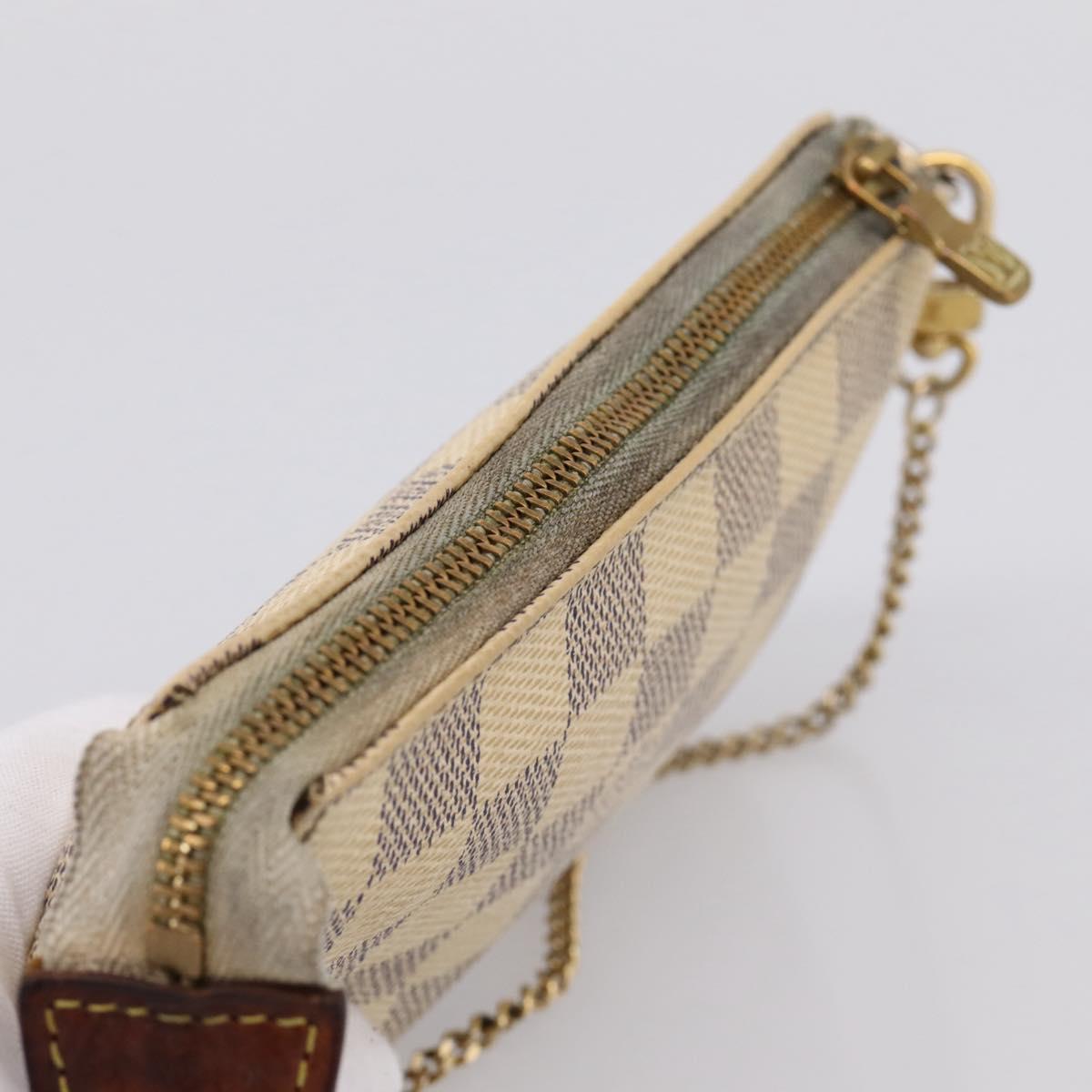 LOUIS VUITTON Damier Azur Mini Pochette Accessoires Pouch N63005 LV Auth bs37005