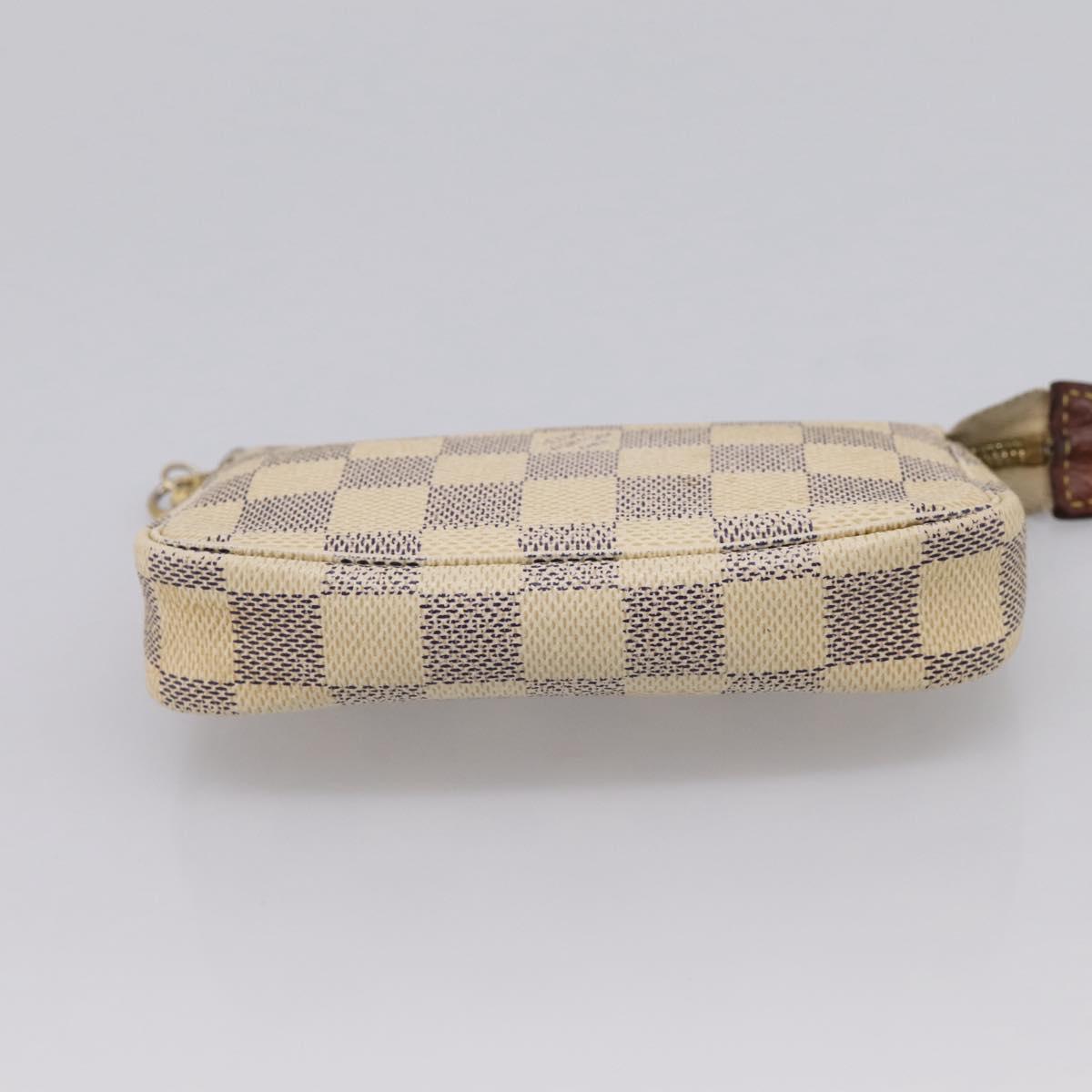 LOUIS VUITTON Damier Azur Mini Pochette Accessoires Pouch N63005 LV Auth bs37005