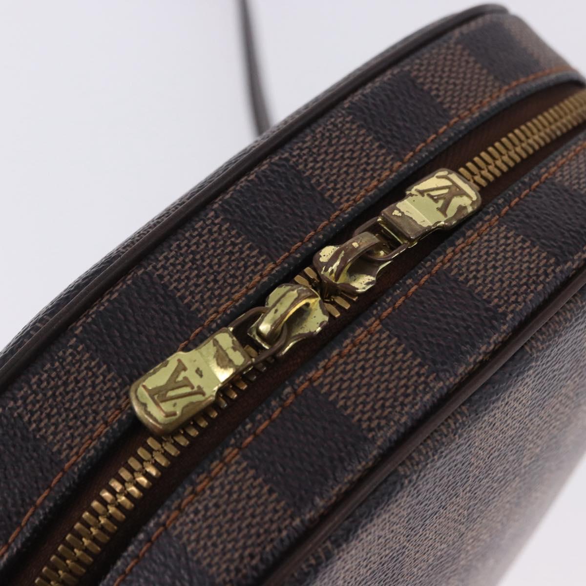 LOUIS VUITTON Damier Ebene Ipanema PM Shoulder Bag N51294 LV Auth bs37007