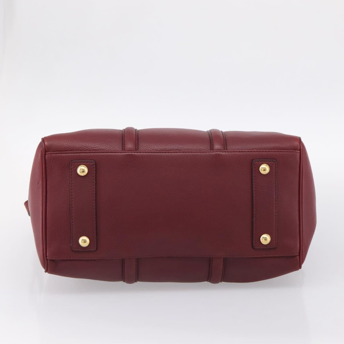 LOUIS VUITTON Parnasea SC Bag MM Boston Bag Leather Red M94762 LV Auth bs37008V