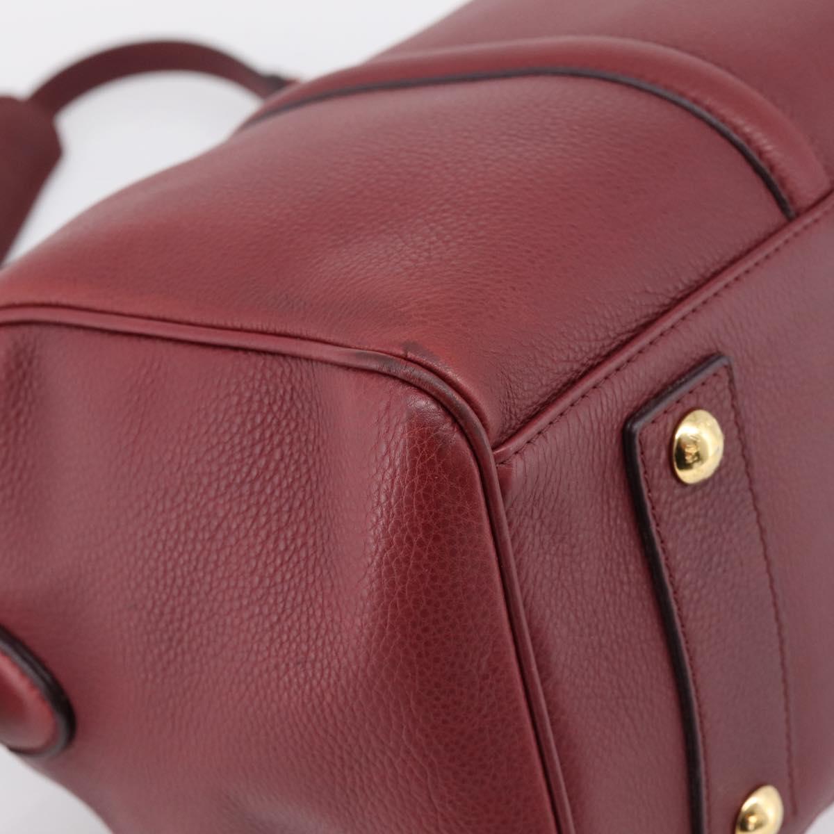 LOUIS VUITTON Parnasea SC Bag MM Boston Bag Leather Red M94762 LV Auth bs37008V