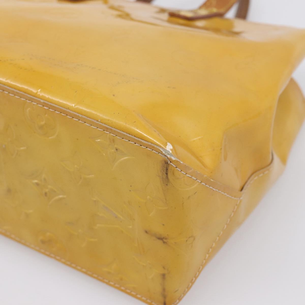 LOUIS VUITTON Monogram Vernis Reade PM Hand Bag Beige M91144 LV Auth bs37012