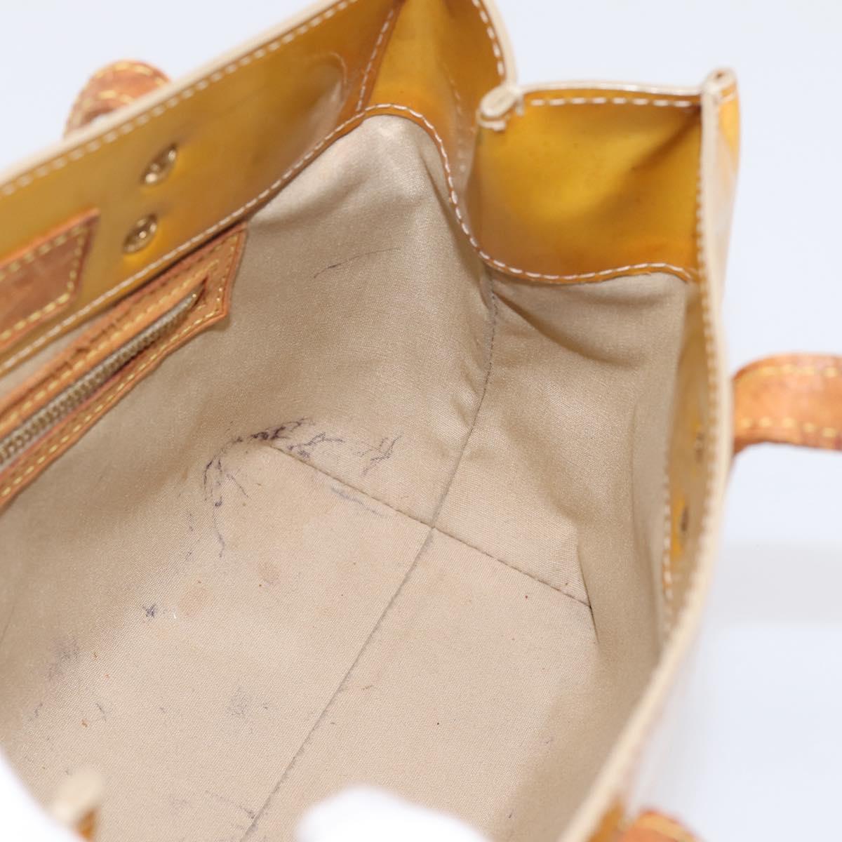 LOUIS VUITTON Monogram Vernis Reade PM Hand Bag Beige M91144 LV Auth bs37012