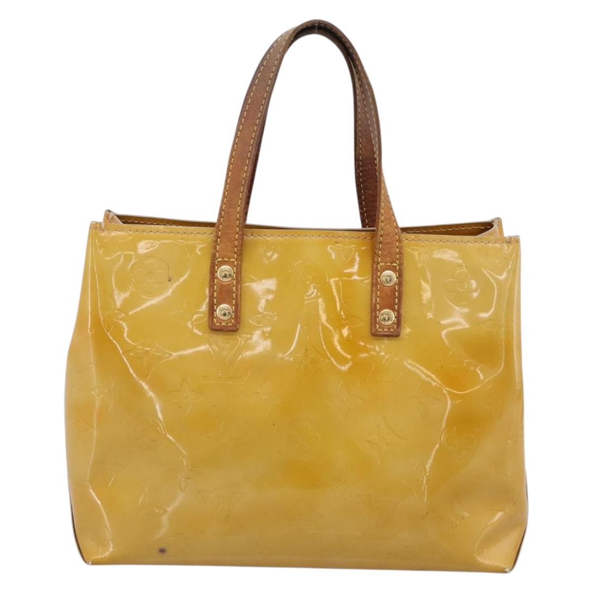 LOUIS VUITTON Monogram Vernis Reade PM Hand Bag Beige M91144 LV Auth bs37012